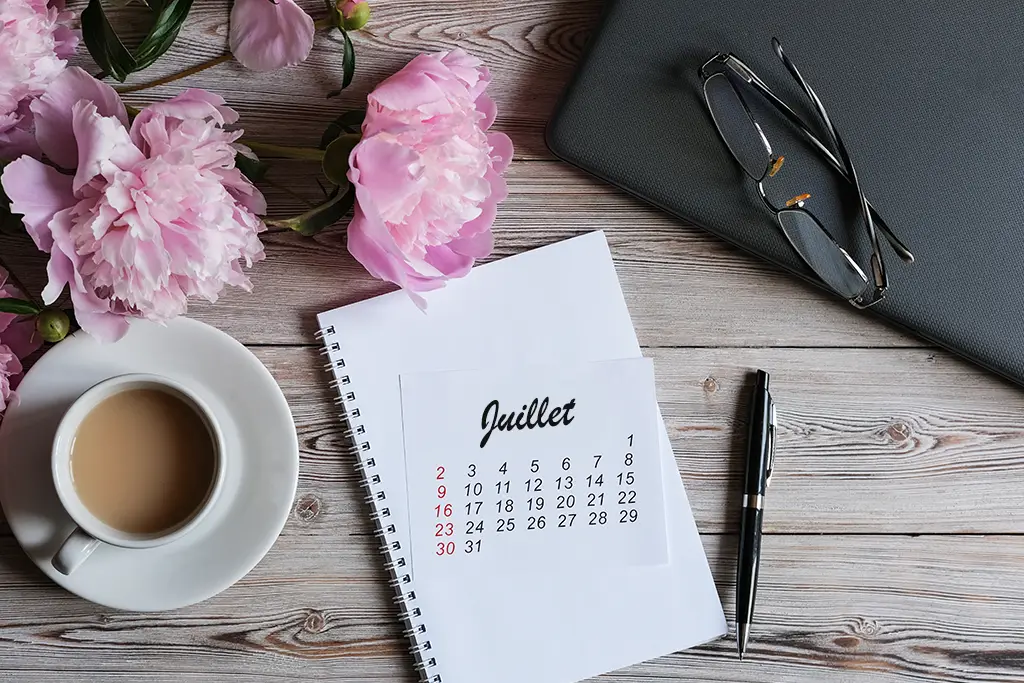 Miesiące po francusku - kalendarz